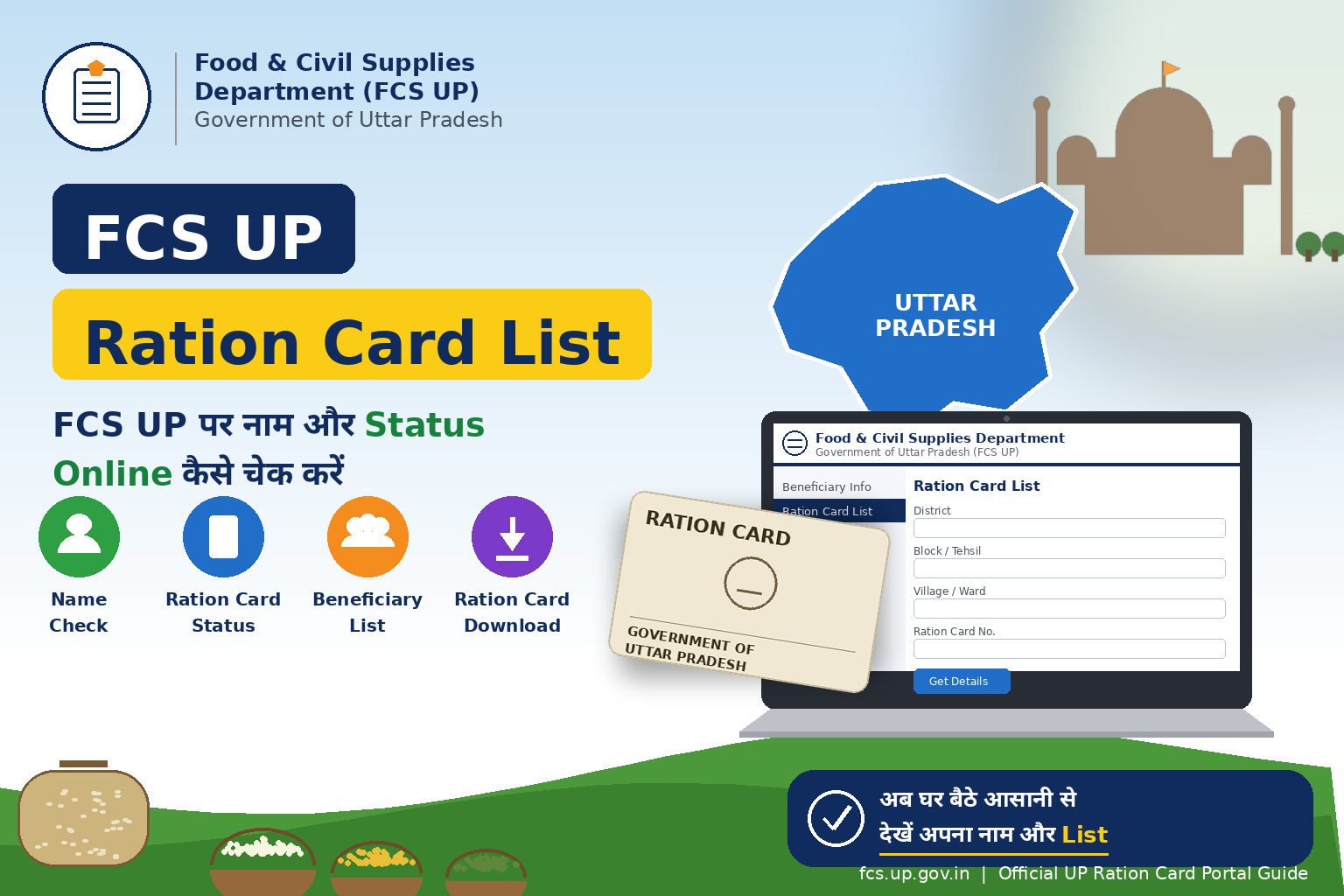 FCS UP Ration Card List
